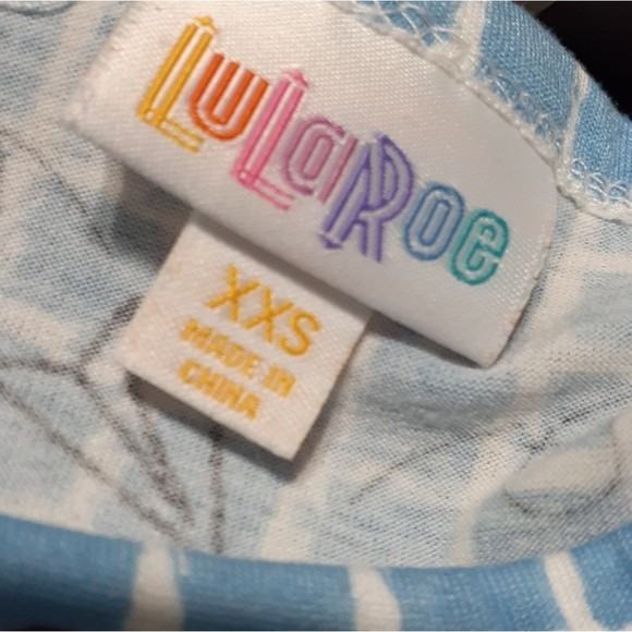 LuLaRoe Graph Paper & Paper Airplane Carly Dress XXS NWOT - Picture 3 of 6